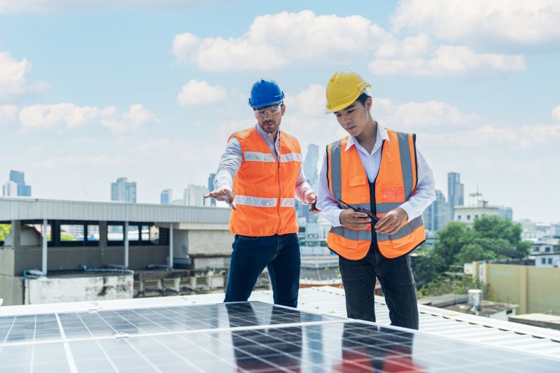 Solar Panel Maintenance Team